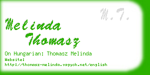 melinda thomasz business card